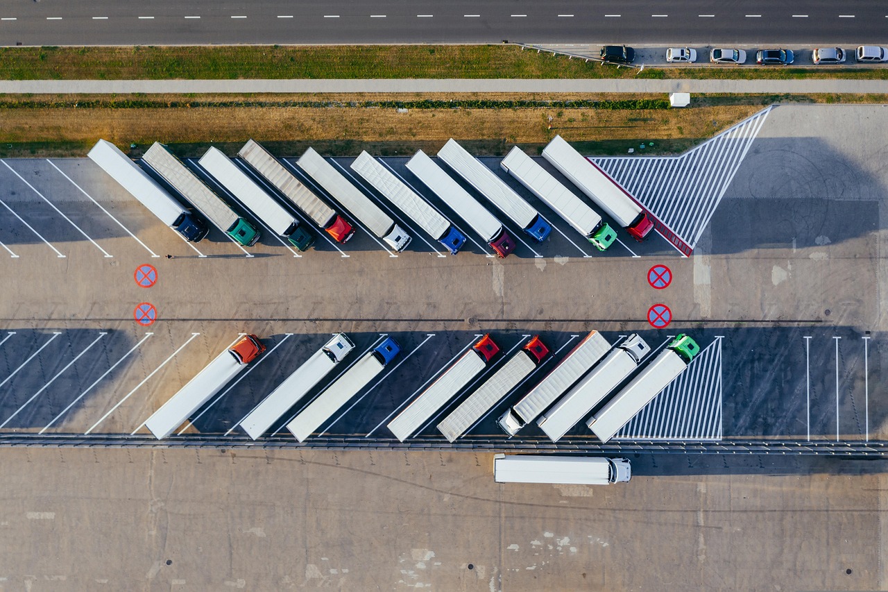 logistics truck warehouse